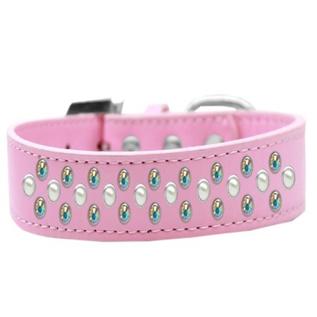 UNCONDITIONAL LOVE Sprinkles Pearl & AB Crystals Dog CollarLight Pink Size 14 UN797388